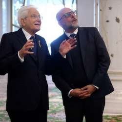 الرئيس الإيطالي خلال زيارة 