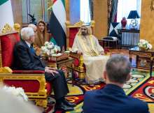 حاكم دبي يستقبل رئيس إيطاليا