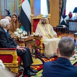 حاكم دبي يستقبل رئيس إيطاليا