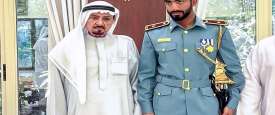 حاكم عجمان والملازم عبيد خليفة عبيد الكعبي