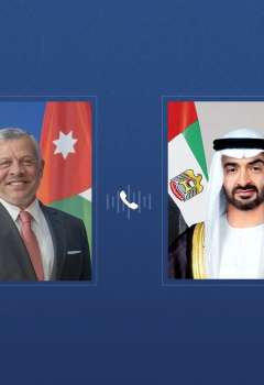 رئيس الإمارات وملك الأردن