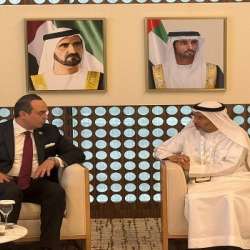 لقاء أحمد السبكي مع المسؤولين بالإمارات