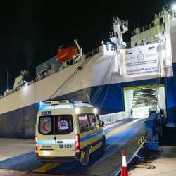 المستشفى الإماراتي العائم في ميناء العريش المصري