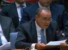 وزير الخارجية خلال جلسة مجلس الأمن حول الشرق الأوسط