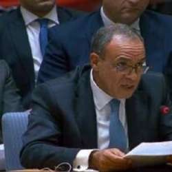 وزير الخارجية خلال جلسة مجلس الأمن حول الشرق الأوسط