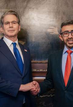 عبدالله بن زايد ووزير الخزانة الأمريكية