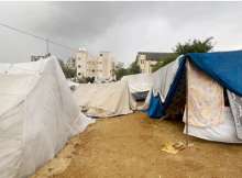 الأمطار تفاقم معاناة النازحين في قطاع غزة