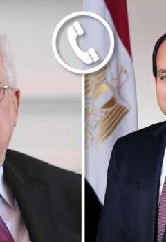 الرئيس المصري ونظيره الفلسطيني