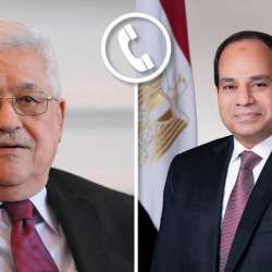 الرئيس المصري ونظيره الفلسطيني