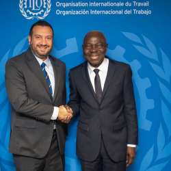 جانب من لقاءات المندوب الدائم للإمارات