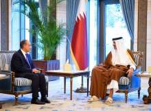 أمير قطر ووزير الخارجية المصري