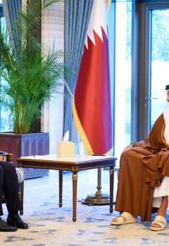 أمير قطر ووزير الخارجية المصري