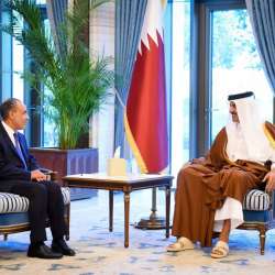 أمير قطر ووزير الخارجية المصري