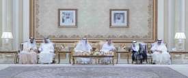 حاكم الشارقة يستقبل المهنئين بعيد الفطر السعيد
