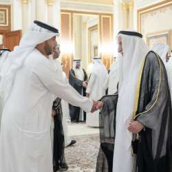 حاكم الشارقة يستقبل المهنئين