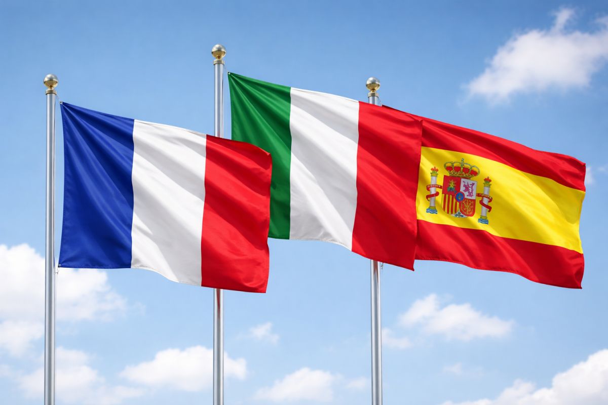 إسبانيا وإيطاليا وفرنسا