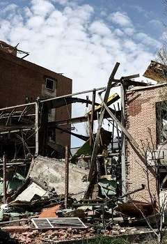 سقوط مقذوفات وشظايا على منطقة سكنية