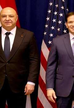 الرئيس اللبناني جوزيف عون ووزير الخارجية الأميركي ماركو روبيو