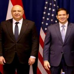 الرئيس اللبناني جوزيف عون ووزير الخارجية الأميركي ماركو روبيو