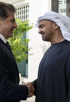 رئيس الدولة يستقبل رئيس إقليم كردستان العراق