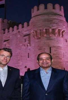 الرئيس المصري عبد الفتاح السيسي و الرئيس الفرنسي إيمانويل ماكرون