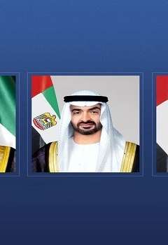 رئيس الدولة ونائباه يهنئون ملك الأردن بذكرى استقلال بلاده