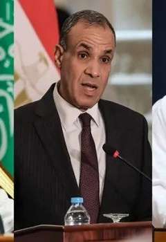 وزراء خارجية قطر ومصر والسعودية