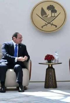 أمير قطر والرئيس المصري