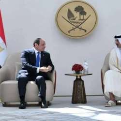 أمير قطر والرئيس المصري