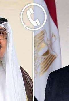 الرئيس المصري وأمير الكويت