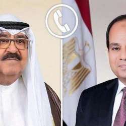 الرئيس المصري وأمير الكويت