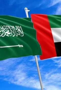 علم الإمارات والسعودية