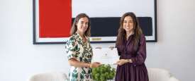 لانا نسيبة والسفيرة الفرنسية