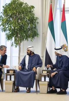 لقاء رئيس الدولة وحاكم دبي ورئيس حكومة كردستان العراق