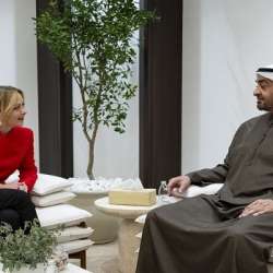 الرئيس الإماراتي ورئيسة وزراء إيطاليا