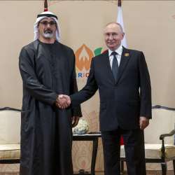 فلاديمير بوتين والشيخ خالد بن محمد بن زايد