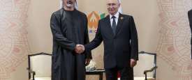 فلاديمير بوتين والشيخ خالد بن محمد بن زايد