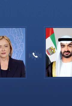 الرئيس الإماراتي ورئيسة وزراء إيطاليا