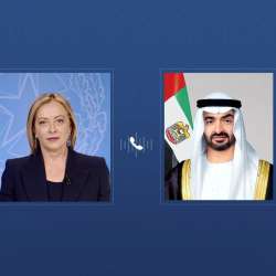 الرئيس الإماراتي ورئيسة وزراء إيطاليا