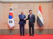 الرئيسان الكوري والمصري