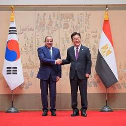 الرئيسان الكوري والمصري