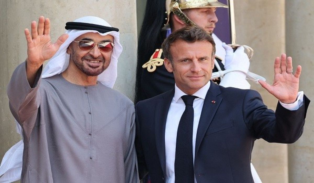 الرئيس إيمانويل ماكرون والشيخ محمد بن زايد - أرشيفية