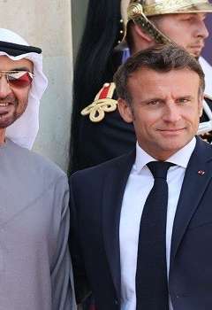 الرئيس إيمانويل ماكرون والشيخ محمد بن زايد - أرشيفية