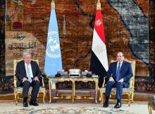 الرئيس المصري وأمين عام الأمم المتحدة