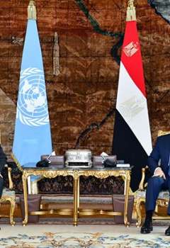 الرئيس المصري وأمين عام الأمم المتحدة