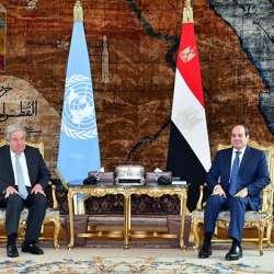 الرئيس المصري وأمين عام الأمم المتحدة