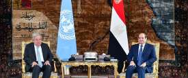 الرئيس المصري وأمين عام الأمم المتحدة