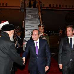 وصول السيسي إلى المجر