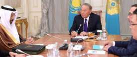 الرئيس نور سلطان ووزير الطاقة السعودي خالد الفالح