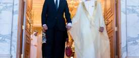 الشيخ محمد بن راشد يلتقي الرئيس الفرنسي 
